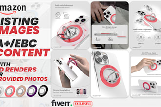 create amazon 3d product visualization and listing images