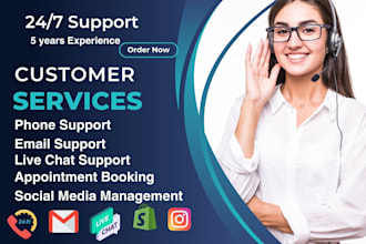 provide professional customer service via call, chat, email support