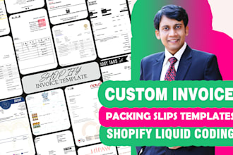 design a custom shopify invoice and packing slip template