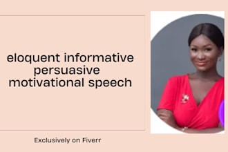 write an eloquent informative persuasive  motivational speech