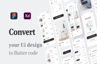 convert your app UI into flutter code