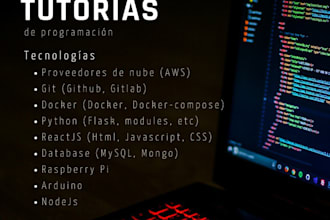develop your programming skills in python, git, docker, etc