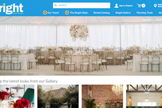 design a professional party rental and photo booth website that attracts clients