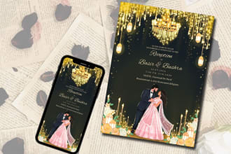 design wedding invitations with customized illustrations