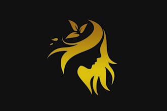 make feminine beauty boutique or elegant hair makeup logo