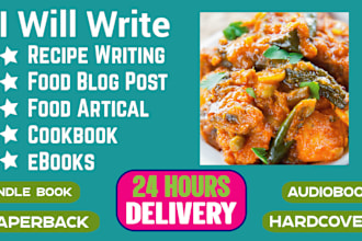 do cookbook writing and recipe writing services from a cookbook writer