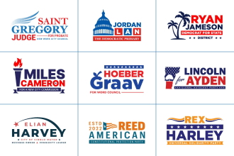 design creative minimalist professional political campaign logo