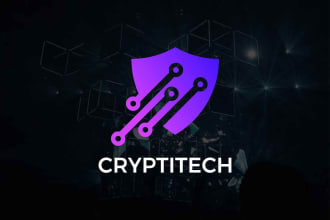 do profession tech startup, technology, crypto and cyber security logo design