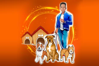 design cartoon mascot illustration caricature portrait logo for your business