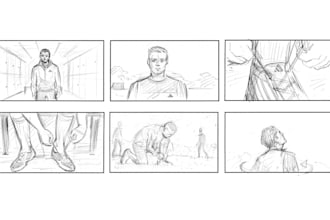 Review  draw storyboard for commercial, video, animation, or script