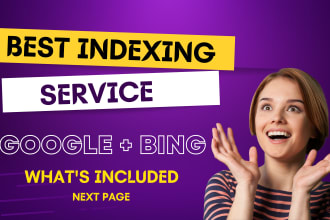 index backlinks, google index, and help in all types of indexing
