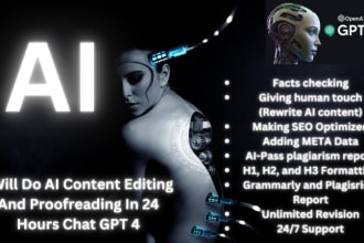 do ai content editing and proofreading in 24 hours chat gpt
