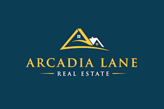 create a modern real estate logo in 1 day
