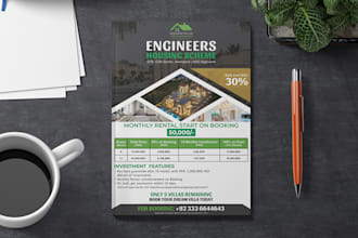 design promotional flyers, brochures, posters, catalogs and social media designs