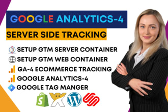 fix or setup google analytics 4, ga4 ecommerce tracking, conversion tracking GTM