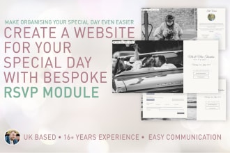 create your wedding website with rsvp collection