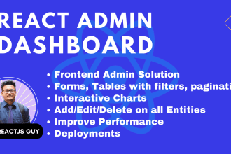 develop react admin panel dashboard with mui, tailwind