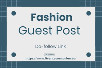 provide high da backlinks from fashion and shopping blogs