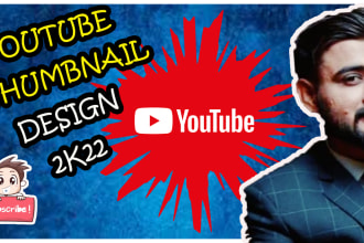 design attractive catchy youtube thumbnail and fiverr image