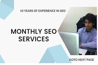 provide monthly SEO services to boost your websites ranking