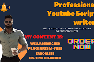 be your youtube script writer