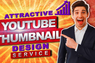 design fantastic and eye catchy youtube thumbnail