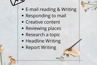 respond to email, write headline, content, and report