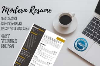 create modern resume and cover letter