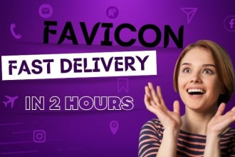 design quick urgent website favicon or icon graphic design