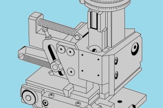 do patent drawing isometric illustration for your project
