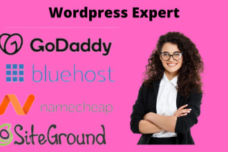 do affordable wordpress website on godaddy, hostinger, bluehost, namecheap, duda