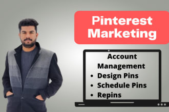 be your professional pinterest marketing manager and content creator