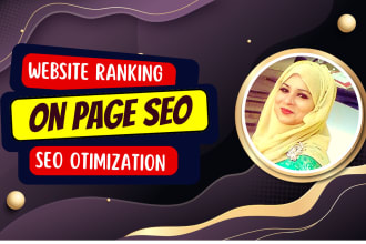 complete on page SEO and site optimization for website ranking