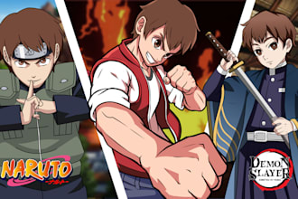 draw fanart, oc or any illustration in anime style