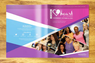 do a trifold brochure design, event booklet, program, bifold