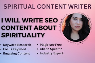 write SEO blog content about spirituality as your content writer
