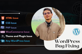 fix wordpress, HTML, CSS, PHP, and javascript issues