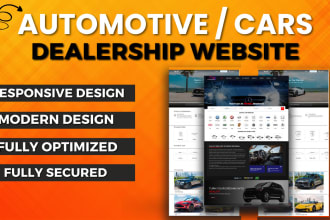 build a perfect automotive car dealership website, wordpress website design