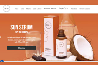 design skincare website skincare shopify store beauty website skincare store