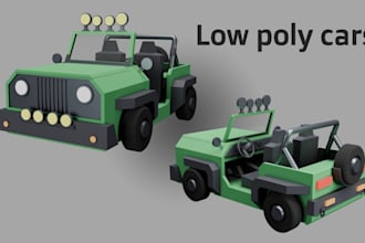 make a low poly car model for your game