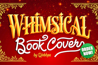 create whimsical fairytale illustrations for book cover