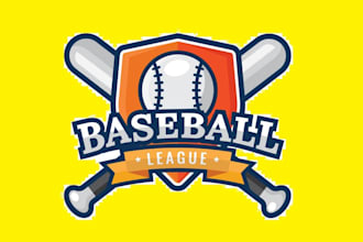 create an elegant baseball logo in very short time