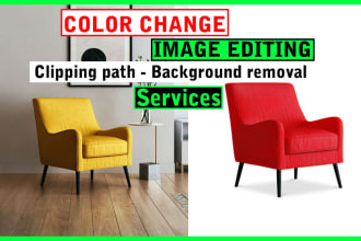 image clip and mask for color, recolor, color change  match