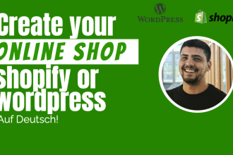 erstelle dir einen online shop auf german deutsch shopify woocommerce