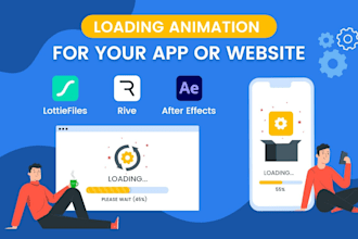 make preloading animation and loading animation for website and mobile app