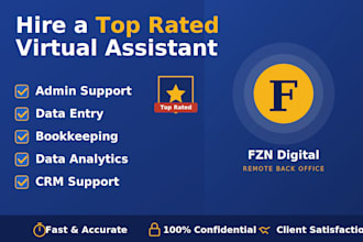be your virtual assistant for bookkeeping, data entry, and admin