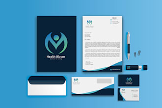 design logo, letter head set and full stationary set