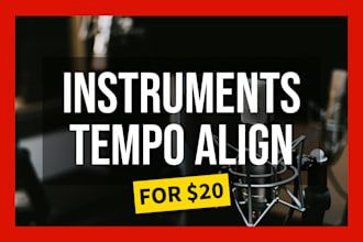 edit and time align your drums, bass, guitar, vocal tracks to the song tempo