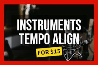 edit and time align your drums, bass, guitar, vocal tracks to the song tempo