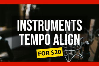 edit and time align your drums, bass, guitar, vocal tracks to the song tempo